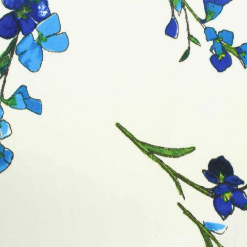 Bold Floral Polyester Stretch Linen-Look Fabric