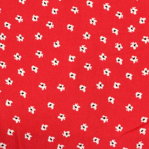 White Flowers Woven, Viscose