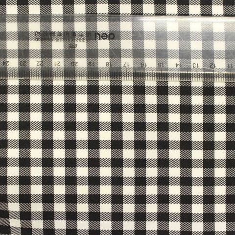 Fine Plaid Polyester Stretch Woven Fabric