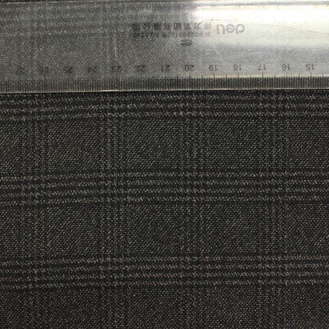 Plaid Polyester Viscose Stretch Woven Fabric