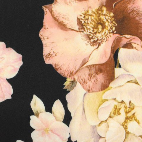Bold Floral Polyester Stretch Woven Fabric