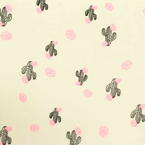 Black Flowers Woven, Viscose