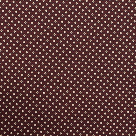 White Geometric-Diamond Poplin, Cotton