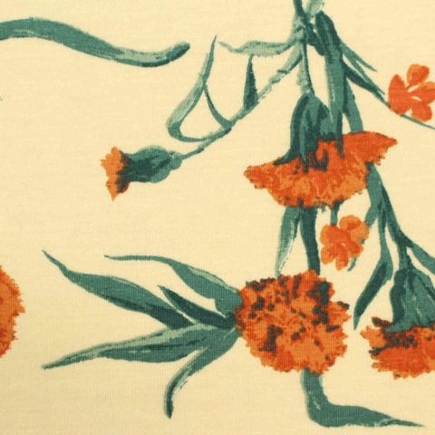 Bold Floral Viscose Stretch Knit Fabric