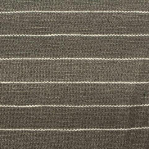 Fine Striped Cotton Polyester Knit Fabric