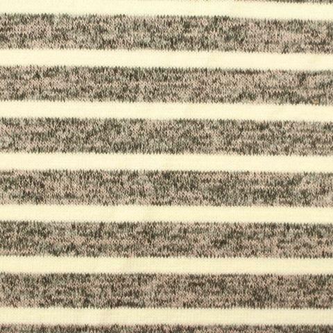 Striped Polyester Viscose Stretch Knit Fabric