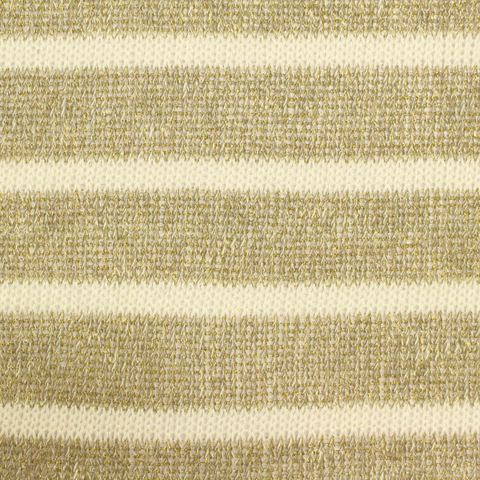 Striped Viscose Polyester Metallic Stretch Chunky Knit Fabric