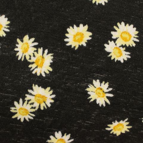 Fine Floral Polyester Stretch Knit Fabric