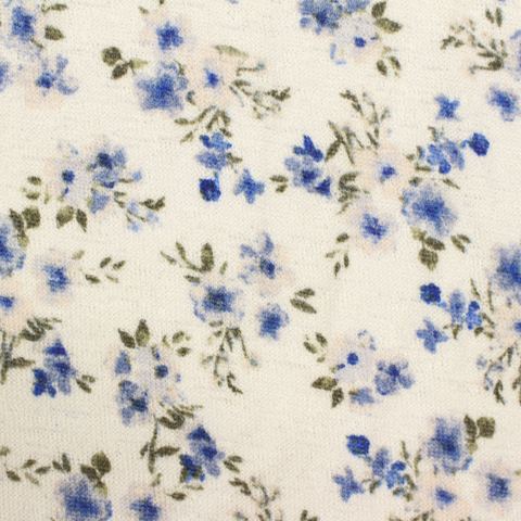 Floral Polyester Stretch Knit Fabric