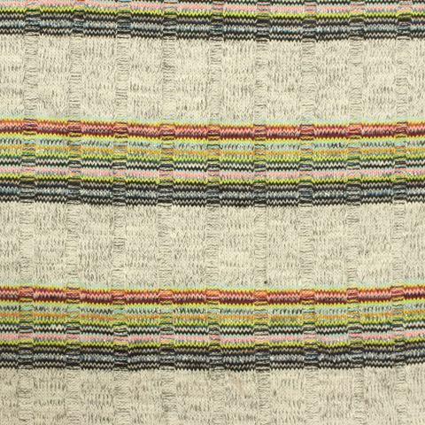 Bold Striped Polyester Viscose Metallic Stretch Knit Fabric