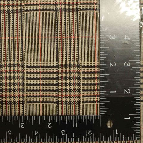 Plaid Polyester Viscose Stretch Knit Fabric
