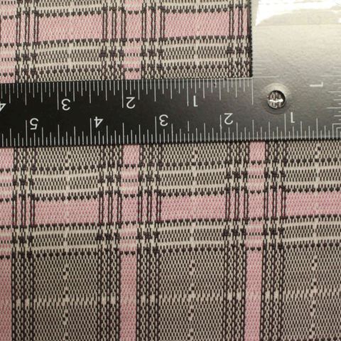 Plaid Polyester Stretch Knit Fabric