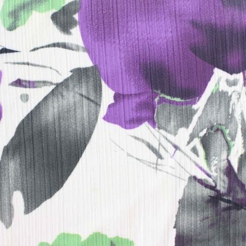 Purple Floral Satin, Polyester