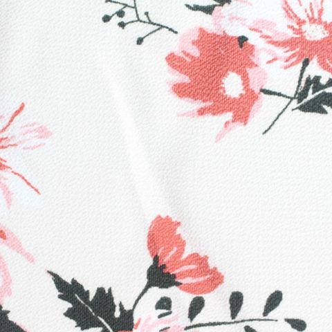 Bold Floral Polyester Stretch Chiffon Fabric