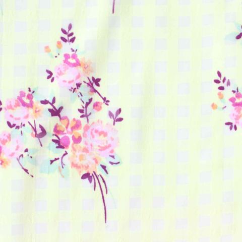 Pink Floral Chiffon, Polyester