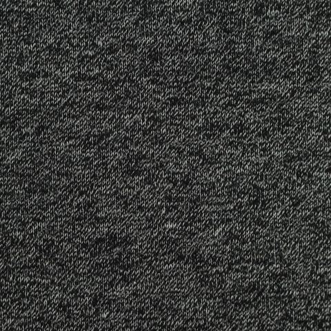 Black Marl French Terry, Poly-Cotton