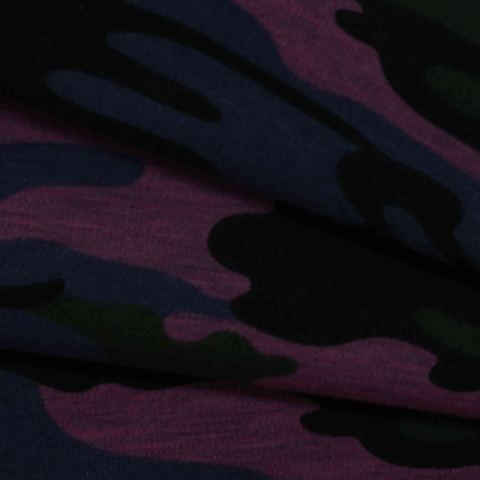 Camo Polyester Nylon Blend Stretch Ponte Knit Fabric
