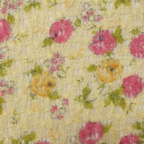Floral 100% Acrylic Knit Fabric