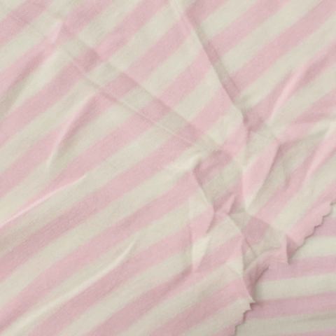 Striped Viscose Stretch Knit Fabric