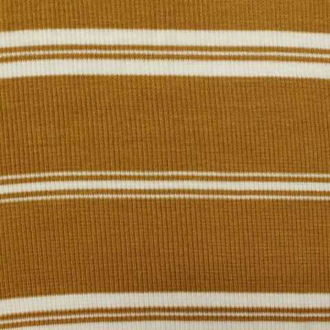 Striped Viscose Stretch Rib Knit Fabric