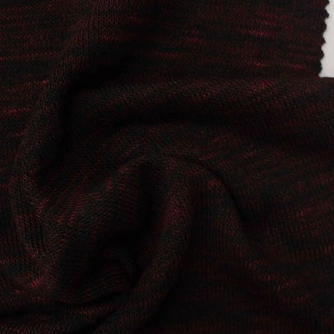 Heather Slub Viscose Polyester Stretch Chunky Knit Fabric