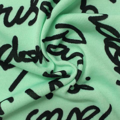 Printed Polyester Stretch Chunky Knit Fabric
