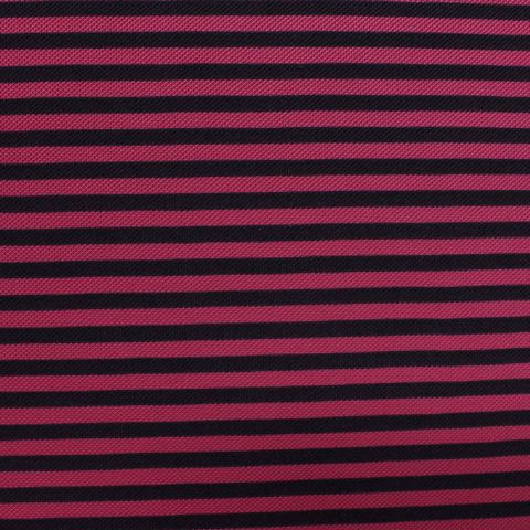 Fine Striped Polyester Stretch Rib Knit Fabric