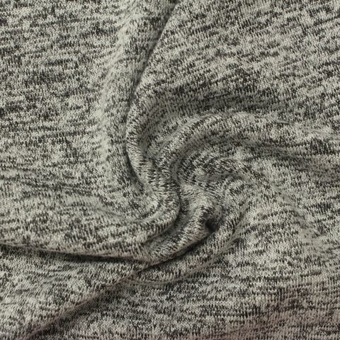 Heather Viscose Polyester Stretch Chunky Knit Fabric
