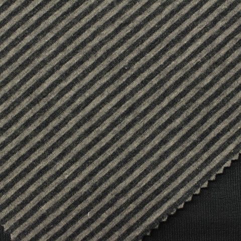 Fine Striped Polyester Cotton Knit Fabric