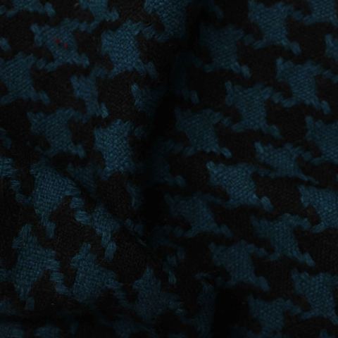 Teal Houndstooth Knit, Wool