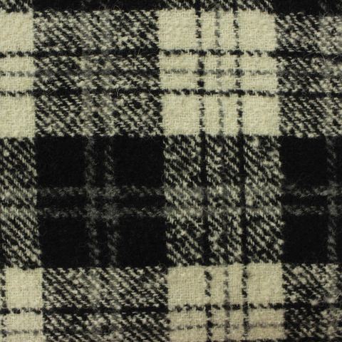 Black Plaid Knit, Poly-Acrylic