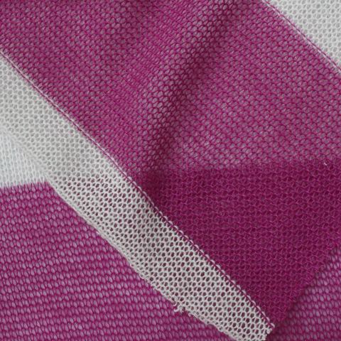 Bold Striped Polyester Cotton Knit Fabric