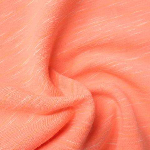 Heather Polyester Stretch Interlock Knit Fabric