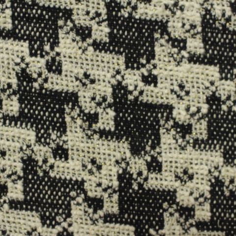 Black Abstract Jacquard, Cotton-Poly