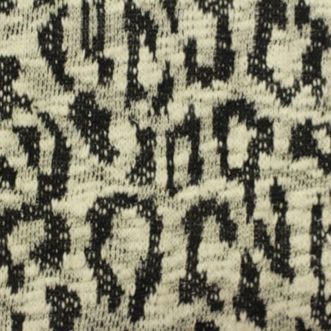 Animal Print Slub Cotton Polyester Knit Fabric