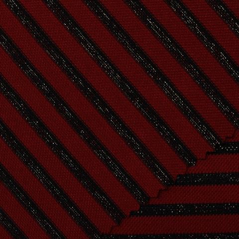 Red Glitter-Stripe Knit