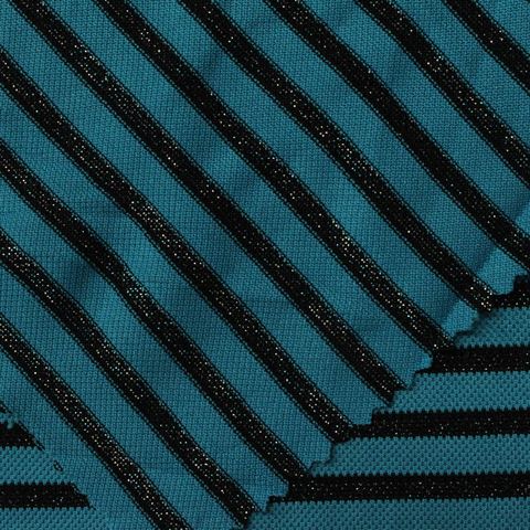 Striped Piqué Knit Fabric