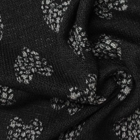 Black Abstract Jacquard