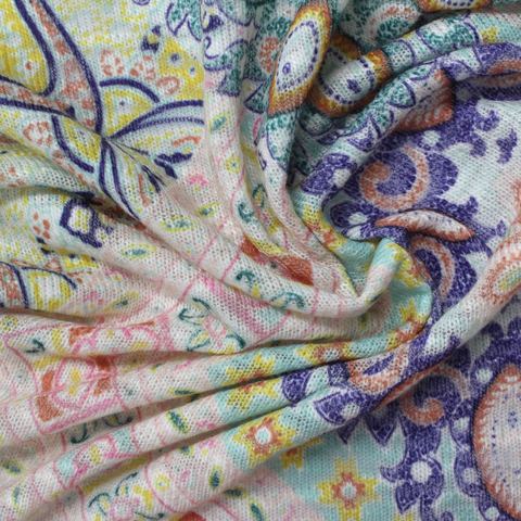 Purple Paisley Jacquard