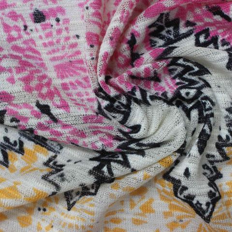 Pink Abstract Knit, Polyester