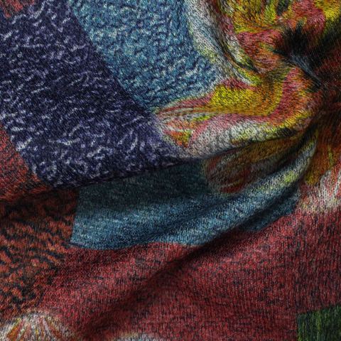 Printed Polyester Stretch Knit Fabric