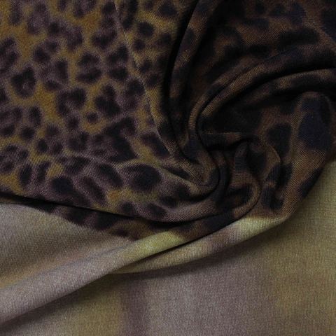 Animal Print Polyester Stretch Knit Fabric