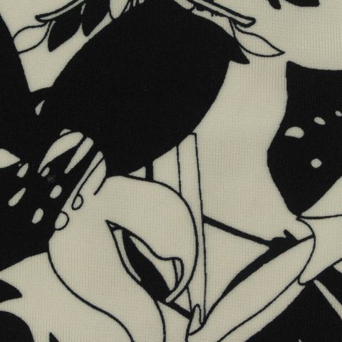 Printed Viscose Stretch Knit Fabric