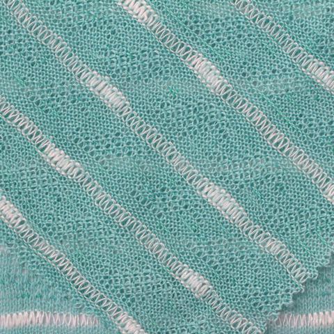 White Diagonal-Stripe Jacquard
