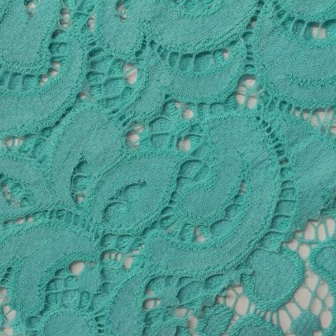 Teal Floral Knit, Cotton-Nylon