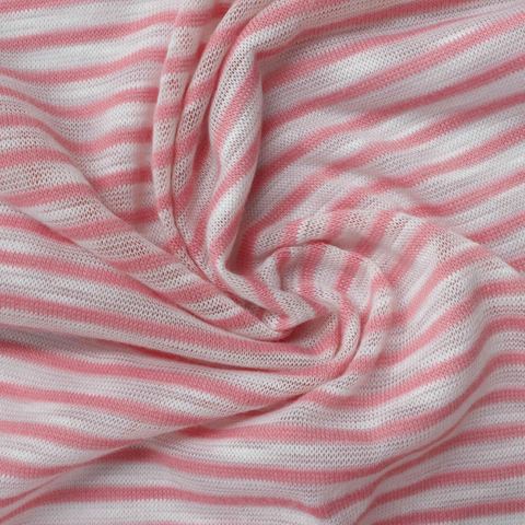 Fine Striped Polyester Stretch Knit Fabric