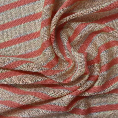 Striped Viscose Nylon Jersey Knit Fabric