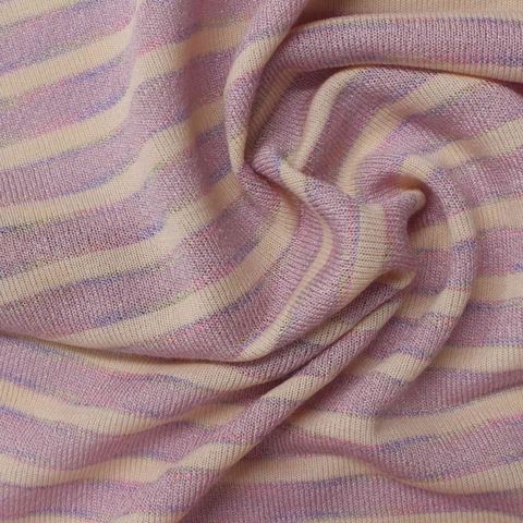 Striped Viscose Nylon Jersey Knit Fabric