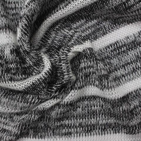 Bold Striped Viscose Polyester Stretch Knit Fabric