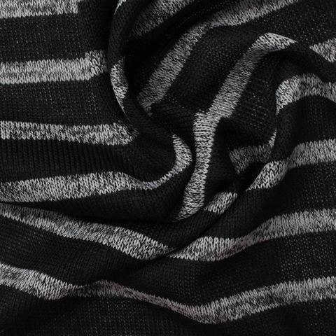 Striped Polyester Stretch Knit Fabric